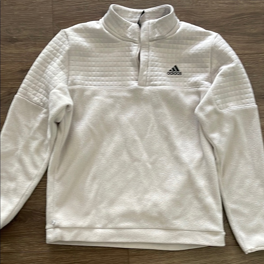 Adidas White Pullover Fleece Mens Size M